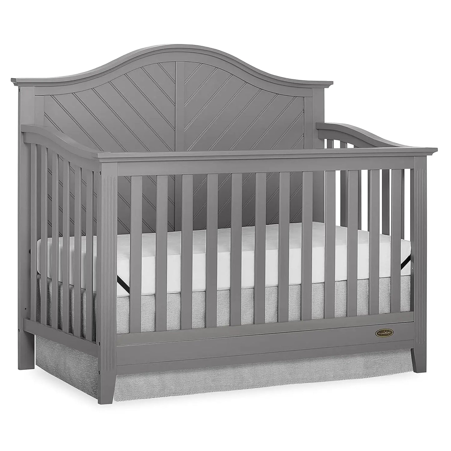 Dream On Me Ella 5-in-1 Full Size Convertible Crib in Pebble Grey, Greenguard Gold Certified
