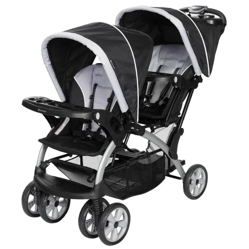 High quality Infant and Toddler Double Stroller & Car Seat Combo, 2 Pc Set, Stormy - Portable and Lightweight Stroller Duo