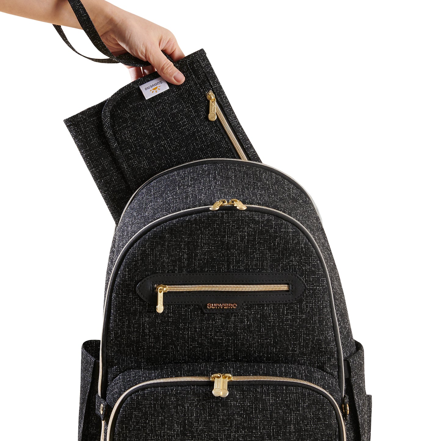 Diaper Bag Backpack, Large Baby Nappy Bags with Portable Changing Pad for Moms Dads