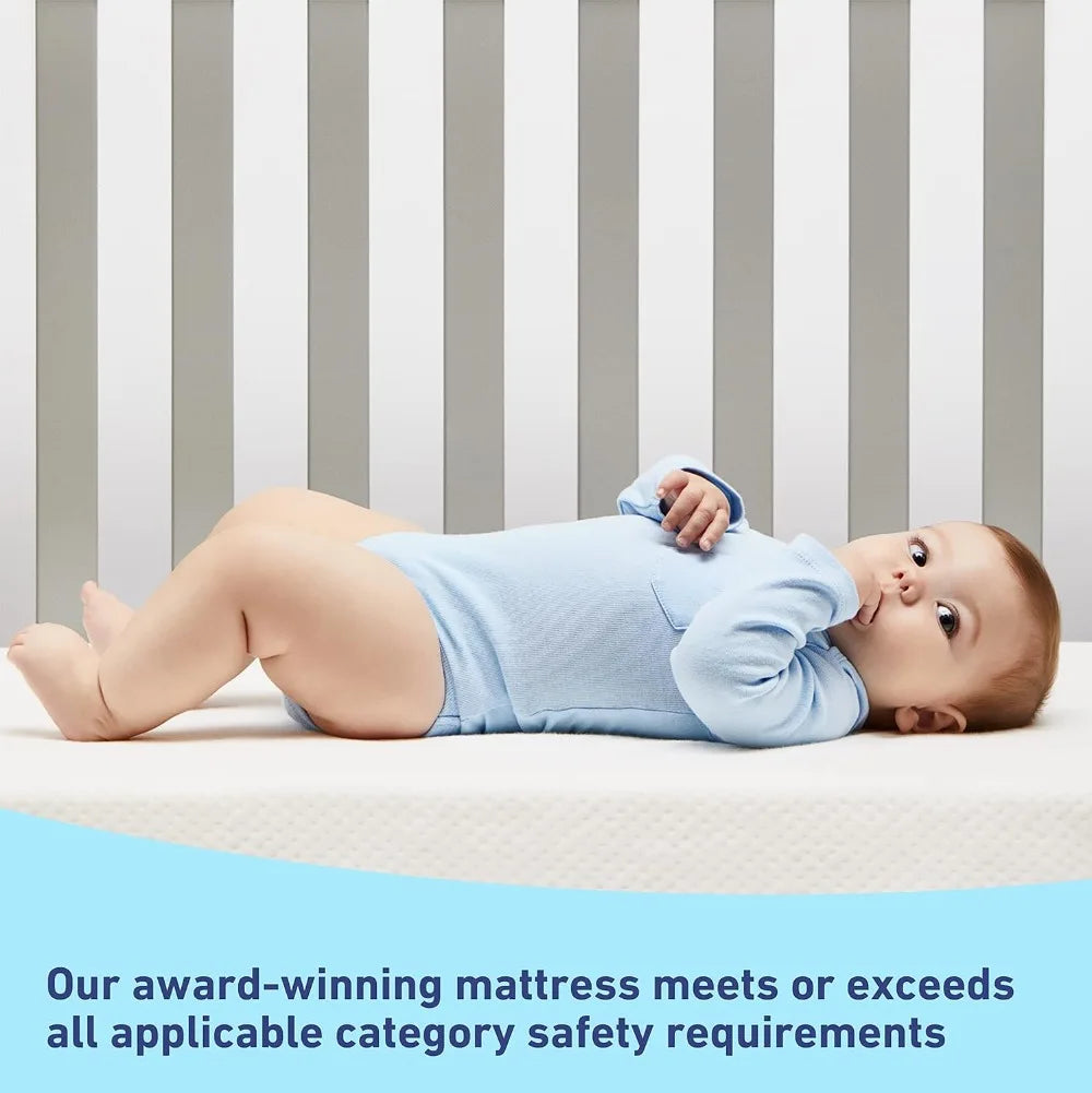 Crib&Toddler Mattress,Fits All Standard Crib & Toddler Beds,Waterproof Sleep Surface, Machine-Washable Outer Cover for Easy Care