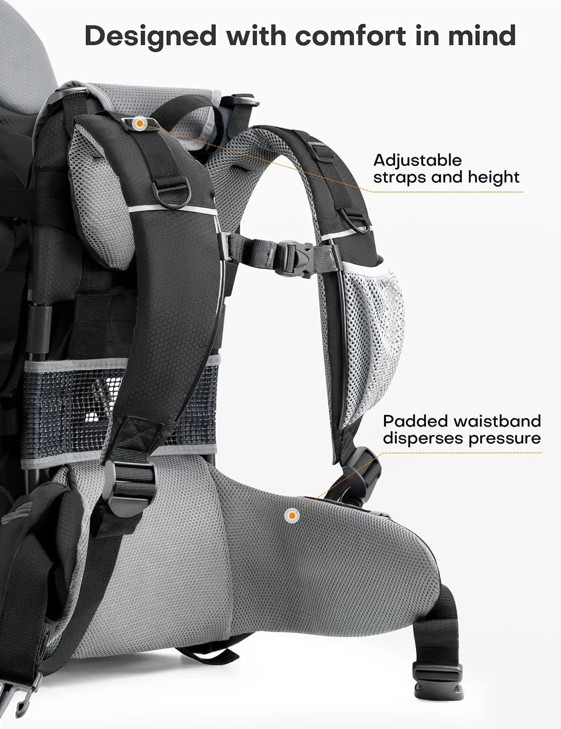 Baby Backpa Carrier For Hiking Toddler Backpa Carrier Child Carrier Black