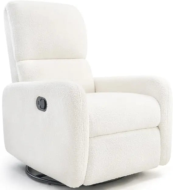Swivel Glider Rocking Recliner Chair for Adults, Nursery Rocker Reclining, Comfy Upholstered Single Sofa Armchair for Living Ro