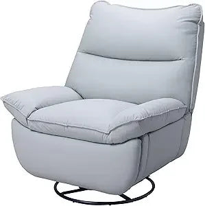 Lotus Swivel Recliner Chair for Adults, Oversized 360° Swivel Rocker Recliner, Fabric Glider Rocking Nursery Chair, Side Pocket