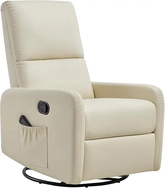 Swivel Glider Rocking Recliner Chair for Adults, Nursery Rocker Reclining, Comfy Upholstered Single Sofa Armchair for Living Ro