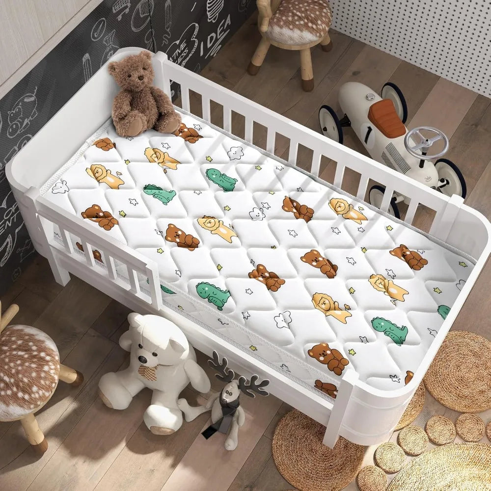 Premium Foam Mini Crib Mattress 38“x24”x4”,Dual Sided with Soft Breathable Fabric,Noiseless and Odorless,Comfortable and Firm