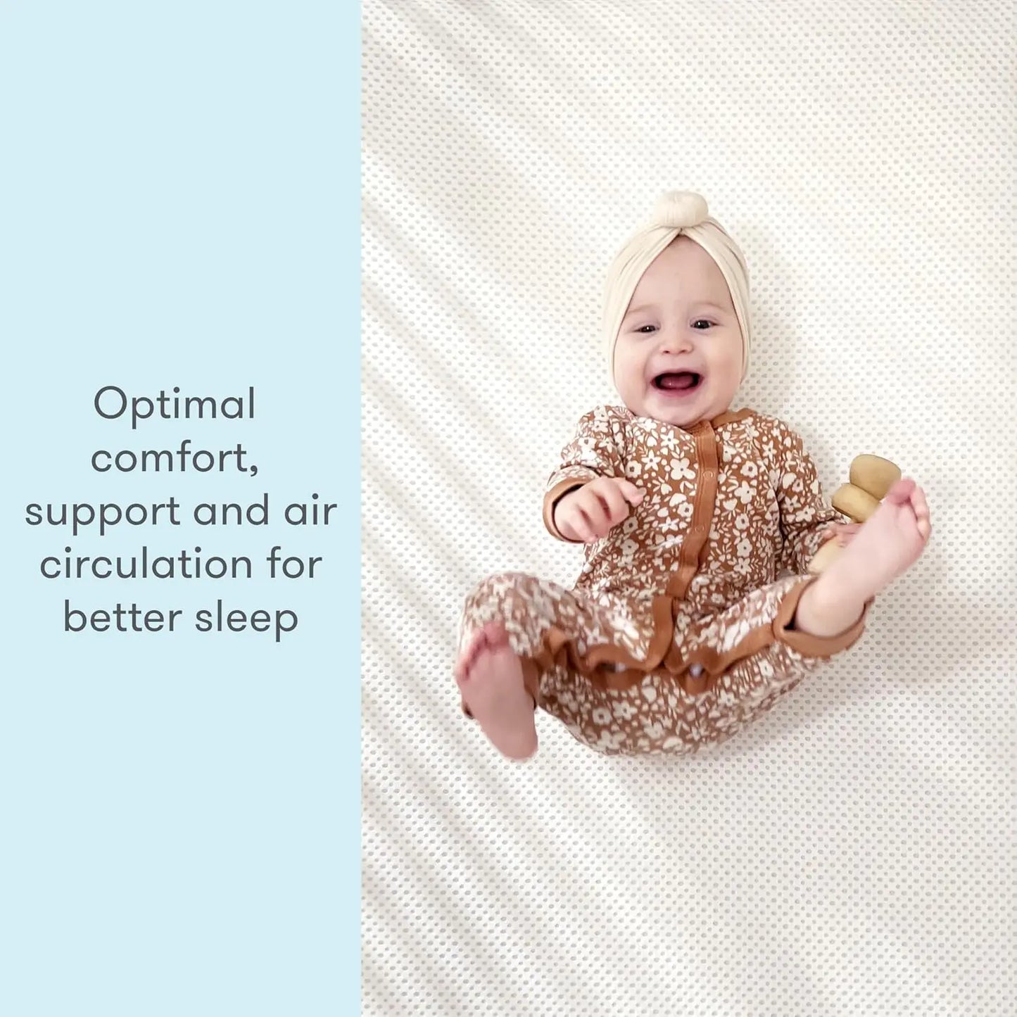 Essential Crib Mattress | Baby Mattress for Crib, Dual-Layer, Safe, 100% Breathable & Machine Washable Infant Crib MattressWhite