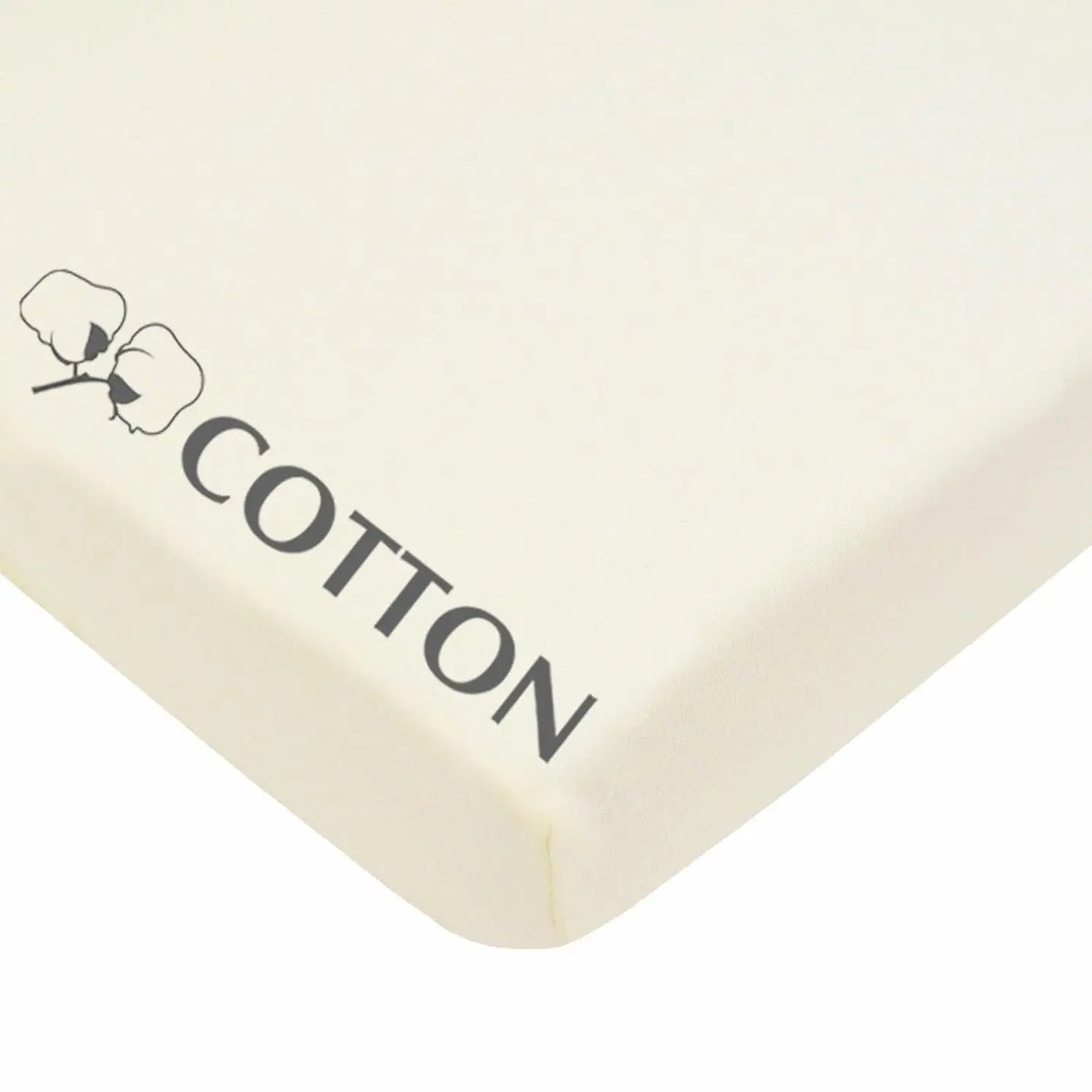 Fitted Mini Crib Sheet 24"" X 38"", Soft Breathable Neutral 100% Cotton Jersey Portable Sheet, Cream, For Boys And Girls, Fits
