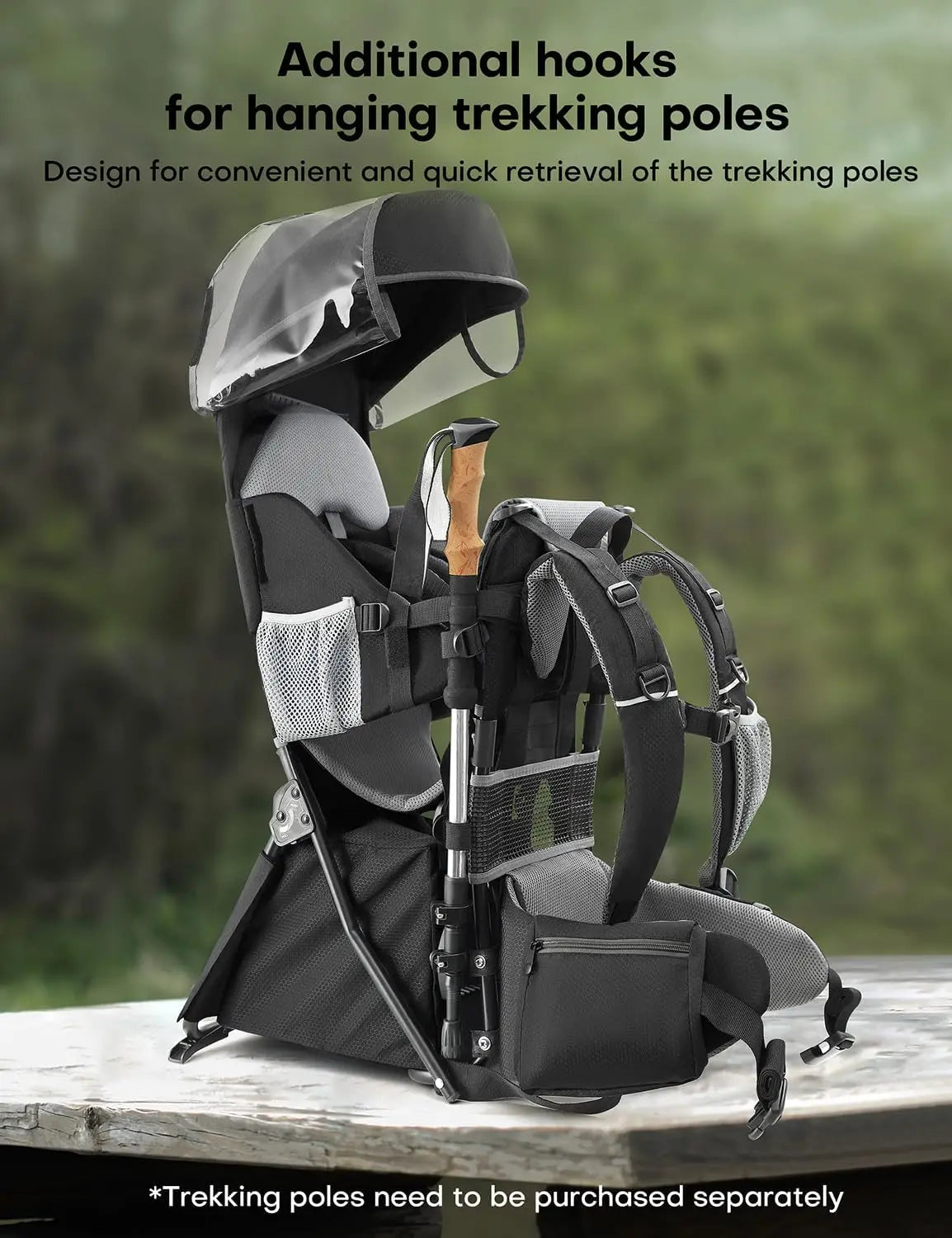 Baby Backpa Carrier For Hiking Toddler Backpa Carrier Child Carrier Black