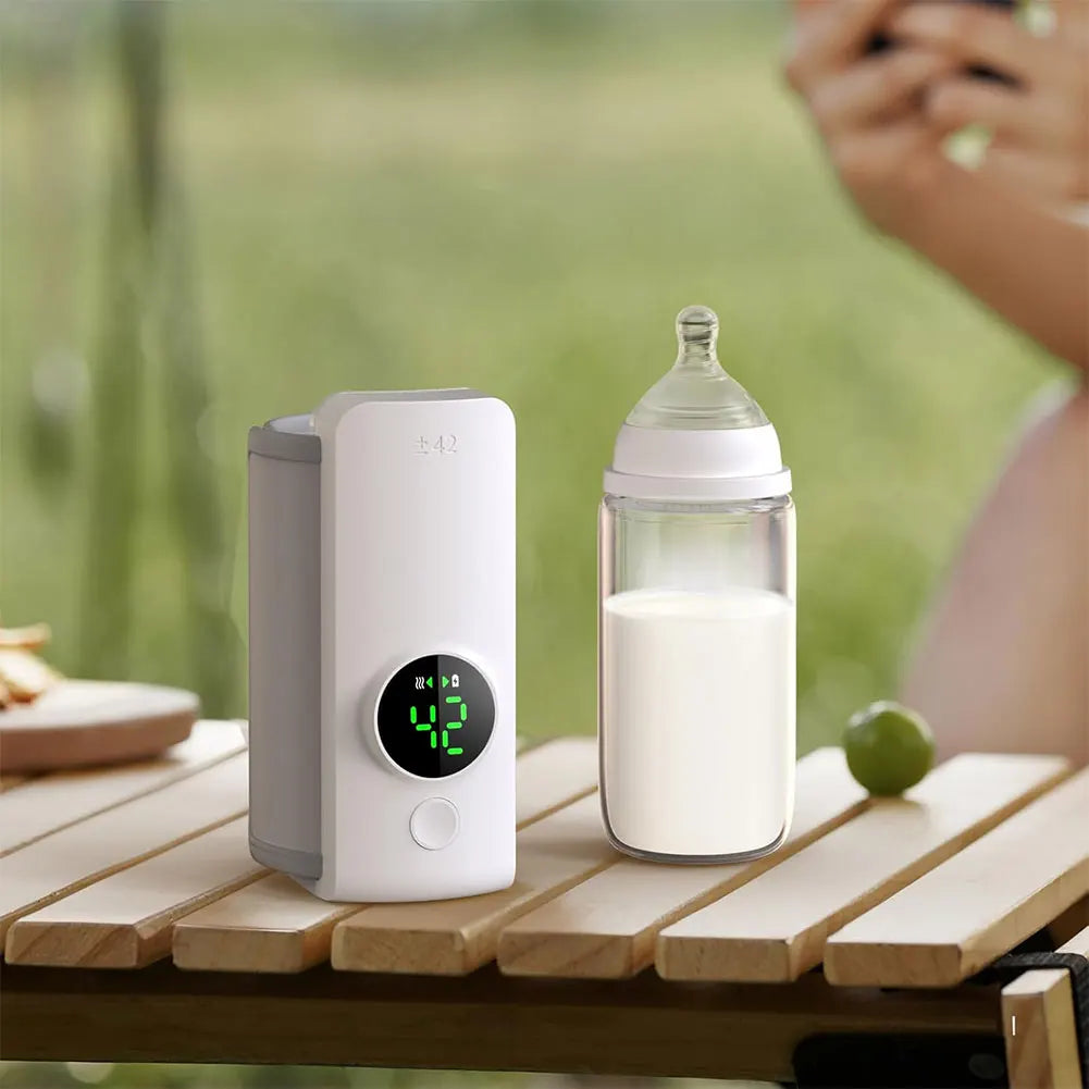 Portable Bottle Warmer with Temperature Control Baby Bottle Warmer Travel Warmer for Comfortable Baby Feeding On The Go