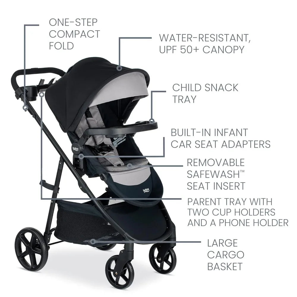 S+ Baby Travel System, Infant Car Seat and Stroller Combo with Base, ClickTight Technology