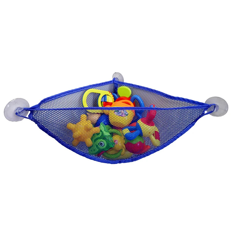 Suction Cup Baby Bath Toys Tidy Storage Mesh Bag Bathroom Hanging Net Organizer