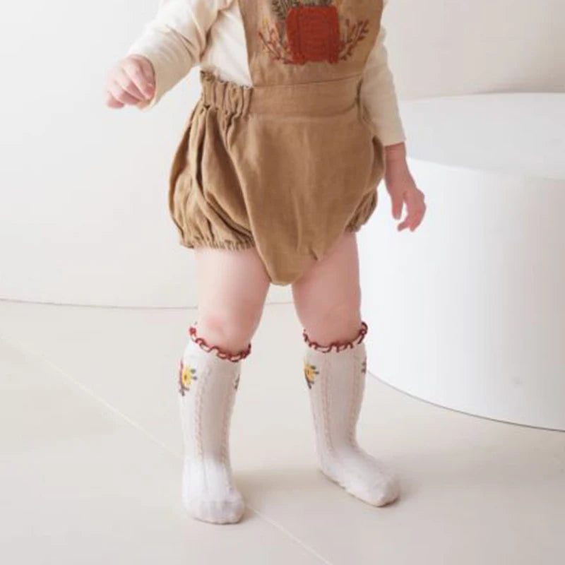 Cute Infant Knee High Socks Cozy Stretchy Stockings with Adorable Animal Print for Baby Girls and Toddlers