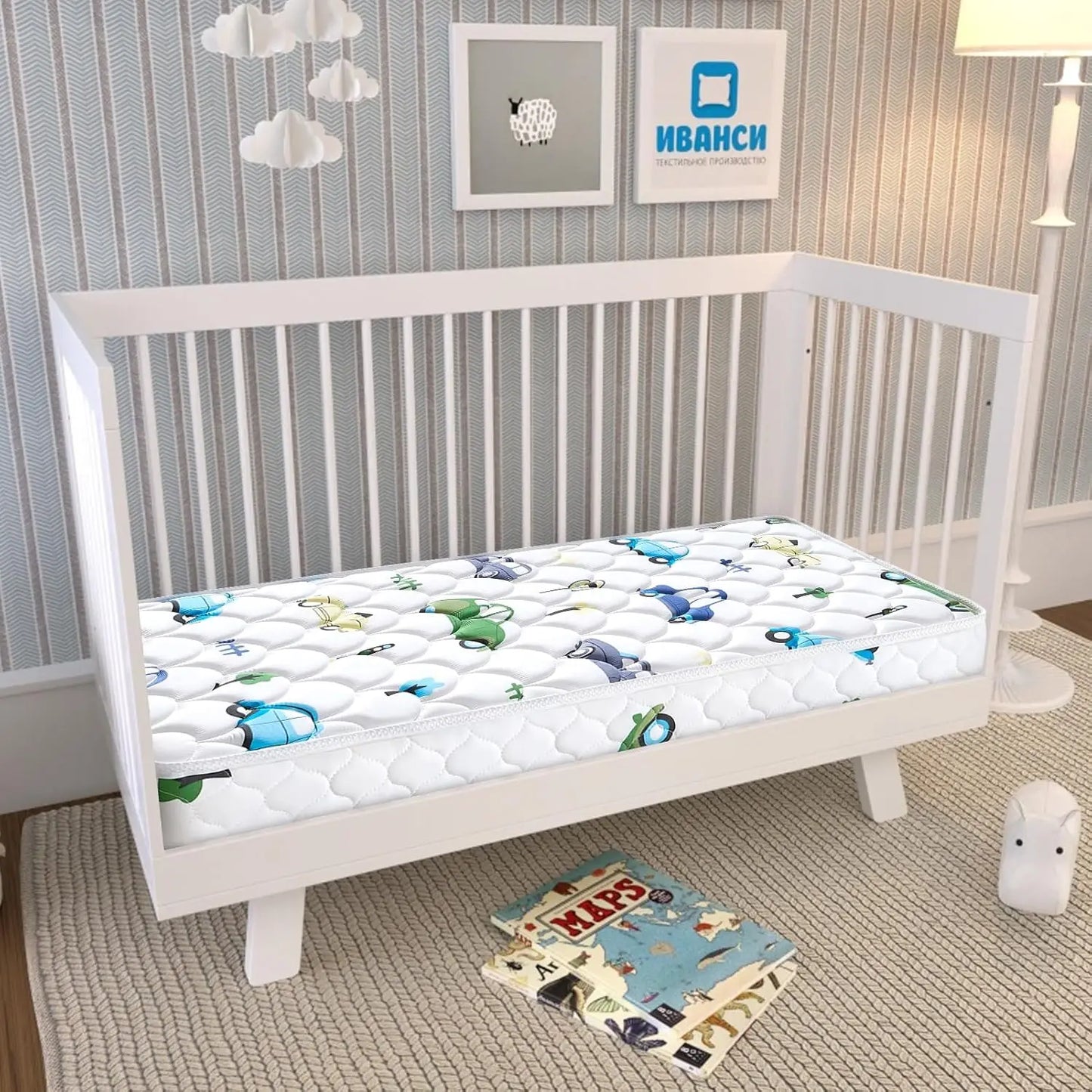 Premium Foam Baby Crib Mattress & Toddler Mattress–Breathable- 52"" X 27.6"" X 5"",Non-Toxic, 100% Soft, Medium Firm Toddler