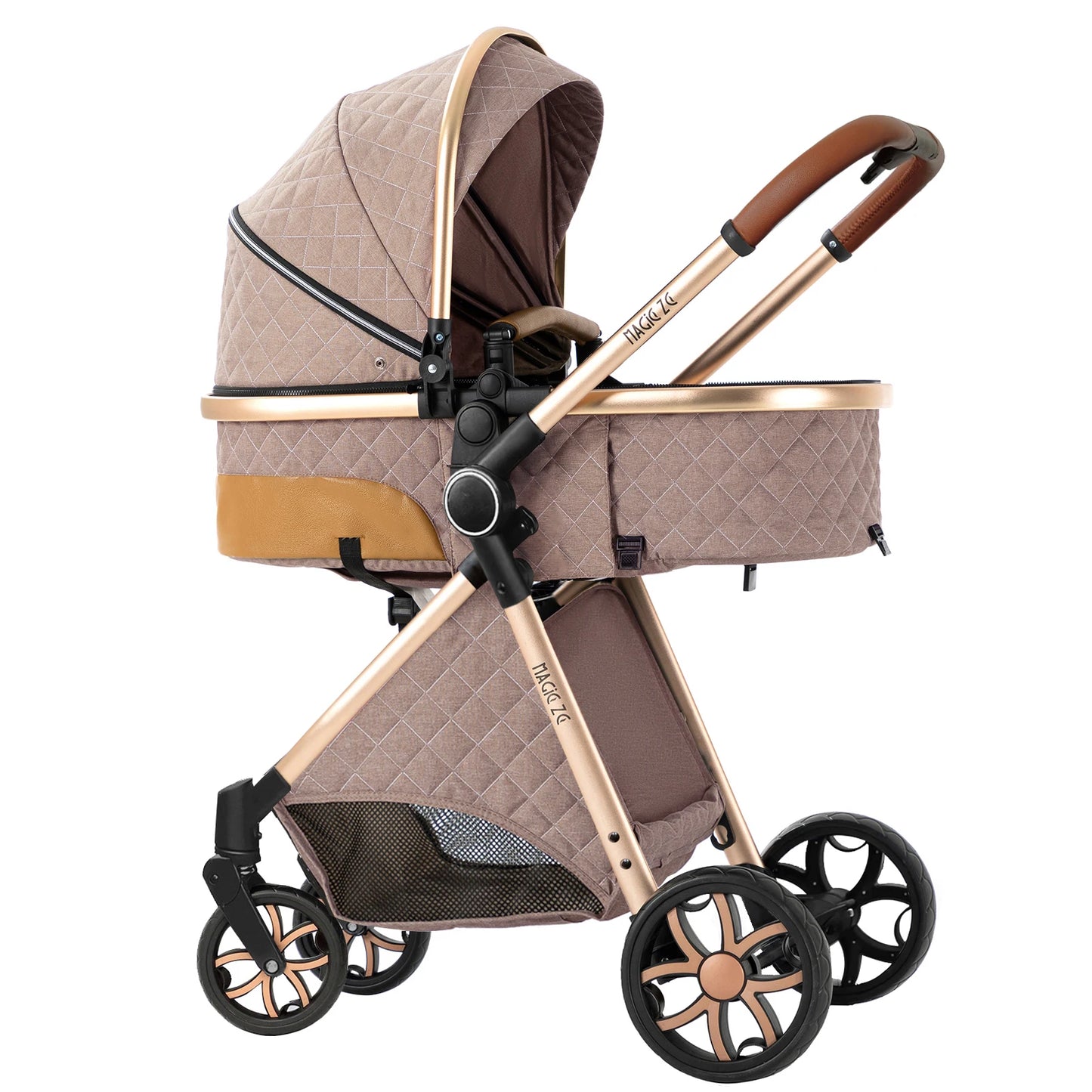 Baby Stroller 3‑in‑1 Travel System Pushchair Lightweight Pram from Birth All‑Terrain Baby Buggy Compact Fold Stroller Summer