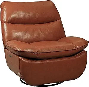 Lotus Swivel Recliner Chair for Adults, Oversized 360° Swivel Rocker Recliner, Fabric Glider Rocking Nursery Chair, Side Pocket