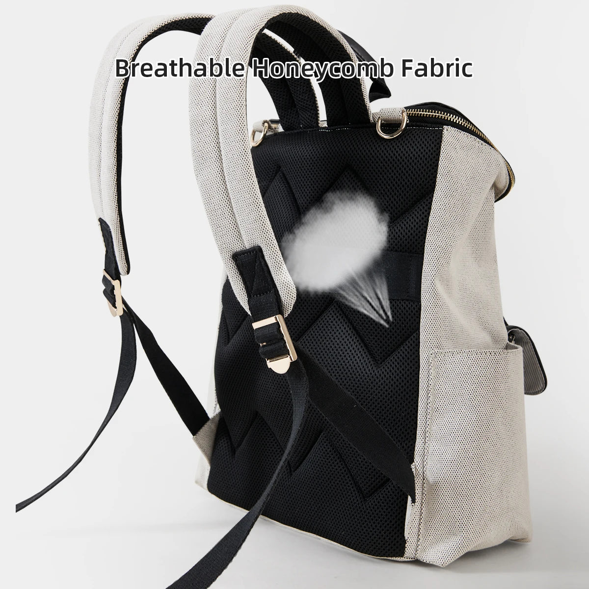 Mommy Diaper Bag Backpack Multifunction Stylish Baby Bag with Changing Pad Large Capacity Houndstooth Diaper Backpack