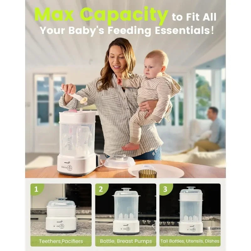 Hot sale.Bottle Sterilizer and Dryer, 2024 Compact Electric Steam Baby Bottle Sterilizer (Esterilizador de Biberones)