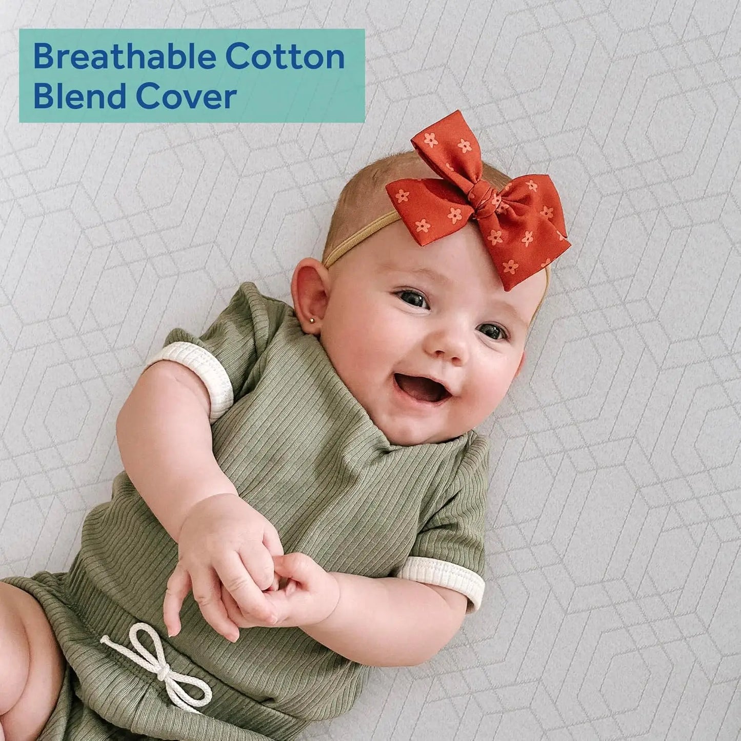 Posturepedic Grace Hybrid Breathable 2 Stage Waterproof Crib Mattress plus Toddler Bed Fit, Non Toxic, Hypoallergenic,