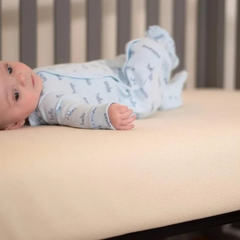 Organic Crib Mattress - 2-Stage 252 Coil Infant & Toddler Mattress with Protector Pad - Waterproof Guaranteed Authentic.