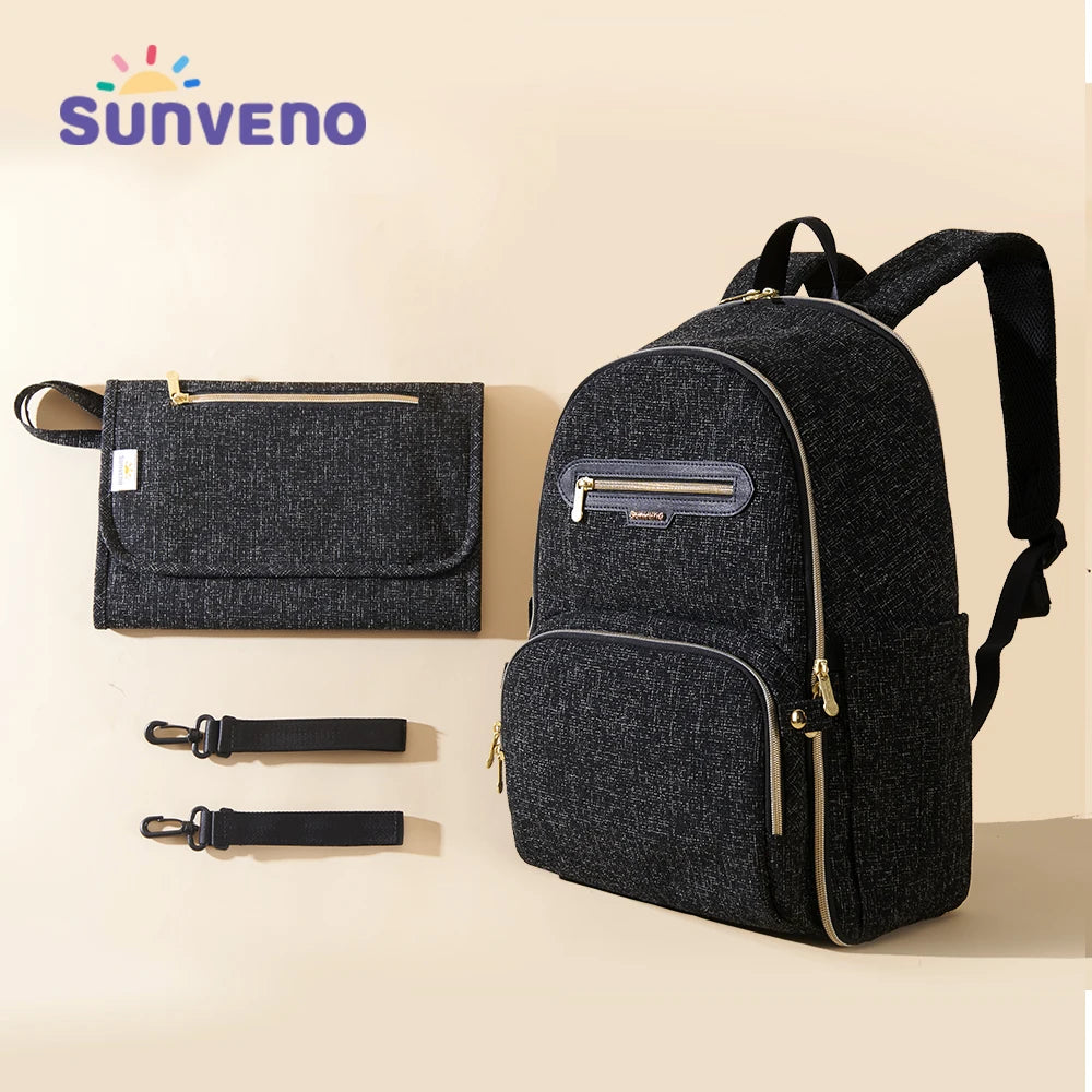 Diaper Bag Backpack, Large Baby Nappy Bags with Portable Changing Pad for Moms Dads
