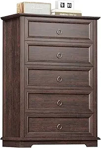 Chest of Drawers, Double Anti-tip, 5 Drawers Dresser, Dresser Organizer for Nursery, Bedroom, Living Room, Hallway, White