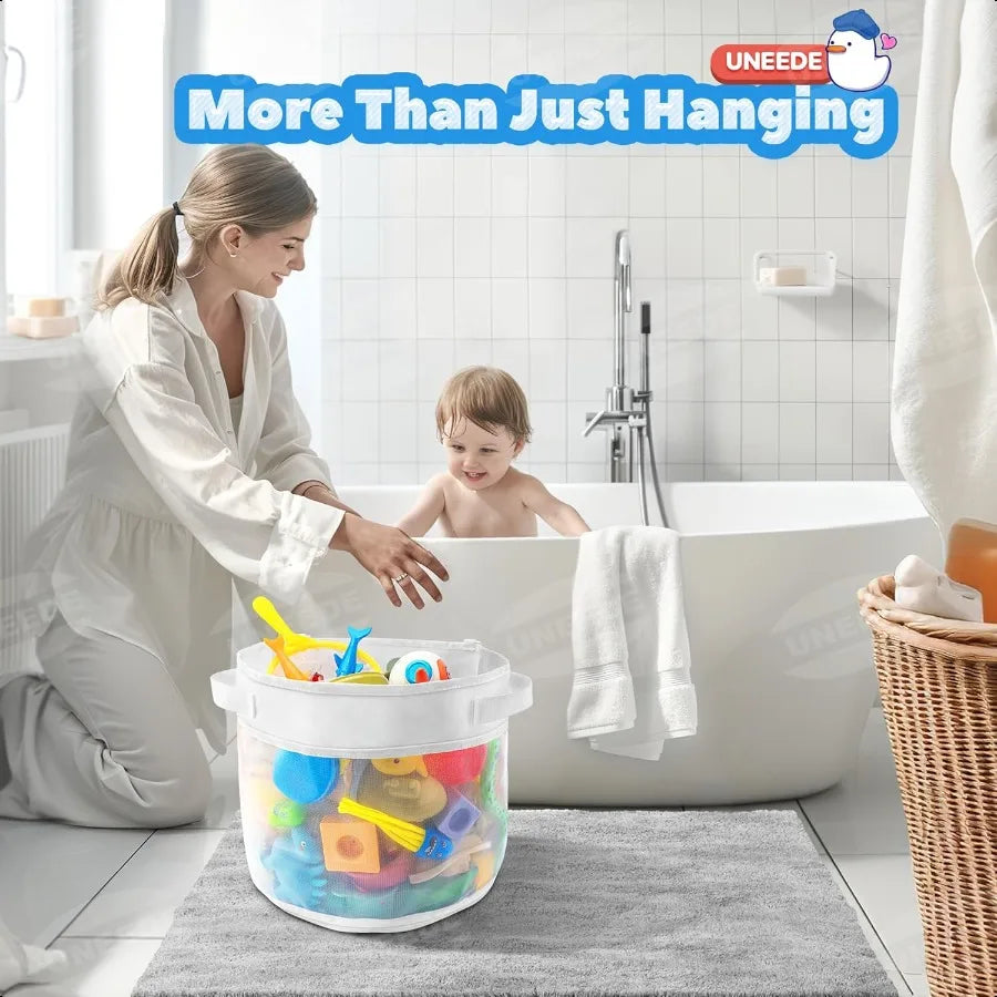 Bath Toy Organizer4 Gallons Bathtub Toy Storage Organizer Quick Access Bath Toy Holder For Bathtub Baby Organizere Quick Dry Ba