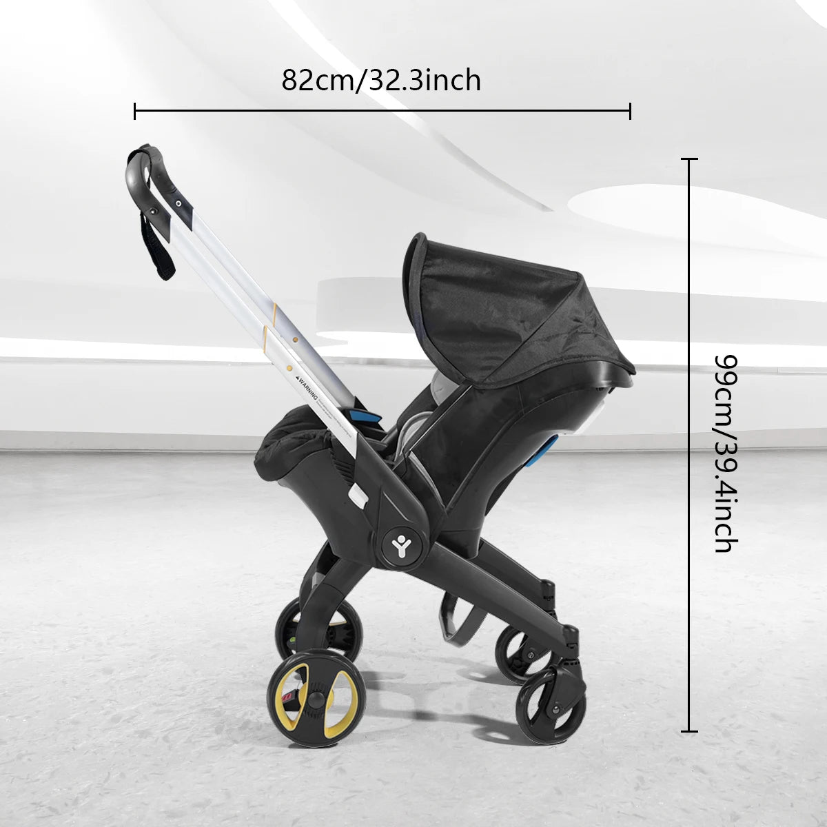 Baby stroller, can be pushed in both directions, lightweight and foldable, suitable for carrying on trips, comes with sunshade