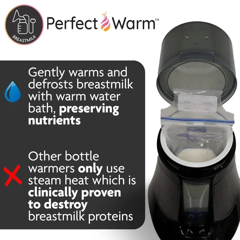 High quality.Electric Baby Bottle Warmer, Breastmilk Warmer + Defroster - Only Brand with Different Temperatures for