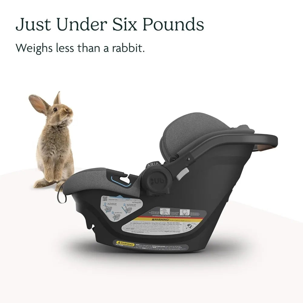 Lightweight Infant Car Seat/Just Under 6 lbs for Easy Portability/Base with Load Leg + Infant Insert Included/Direct