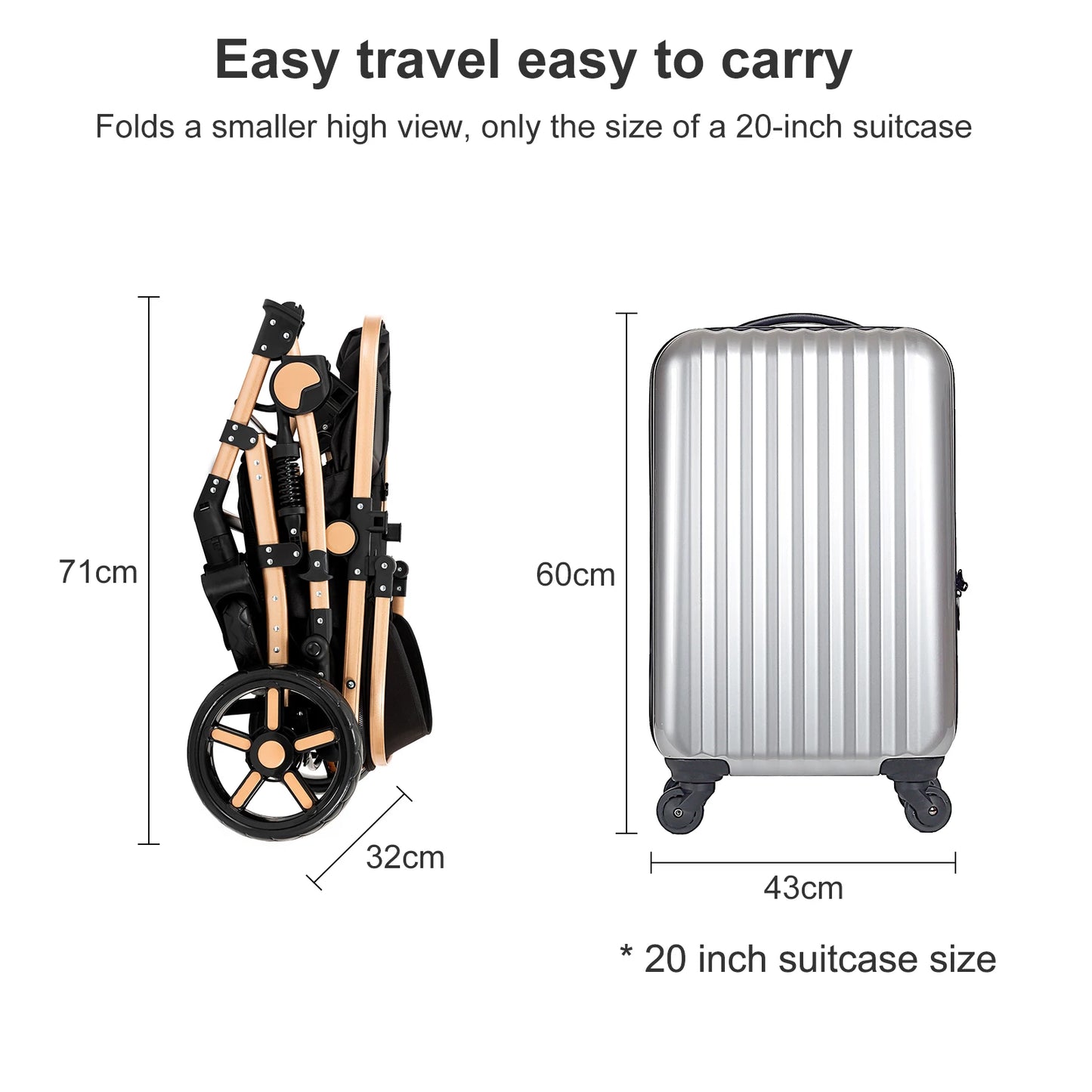 High quality newborn Lightweight Baby Stroller Folding Cart Comfort Baby Stroller 3 in 1 Child Safety Seat With ISOfix