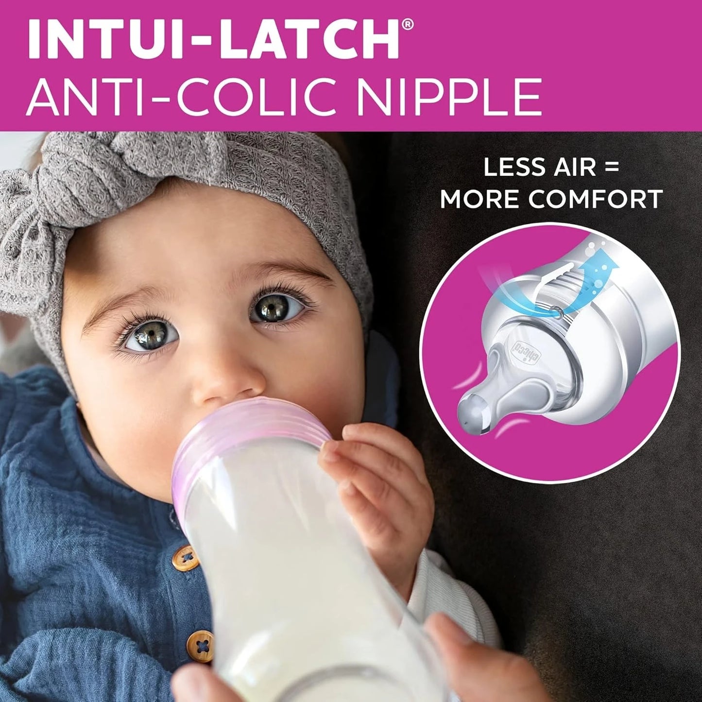 Hybrid Baby Bottle Gift Set with Glass Inside/Plastic Outside - Clear/Grey