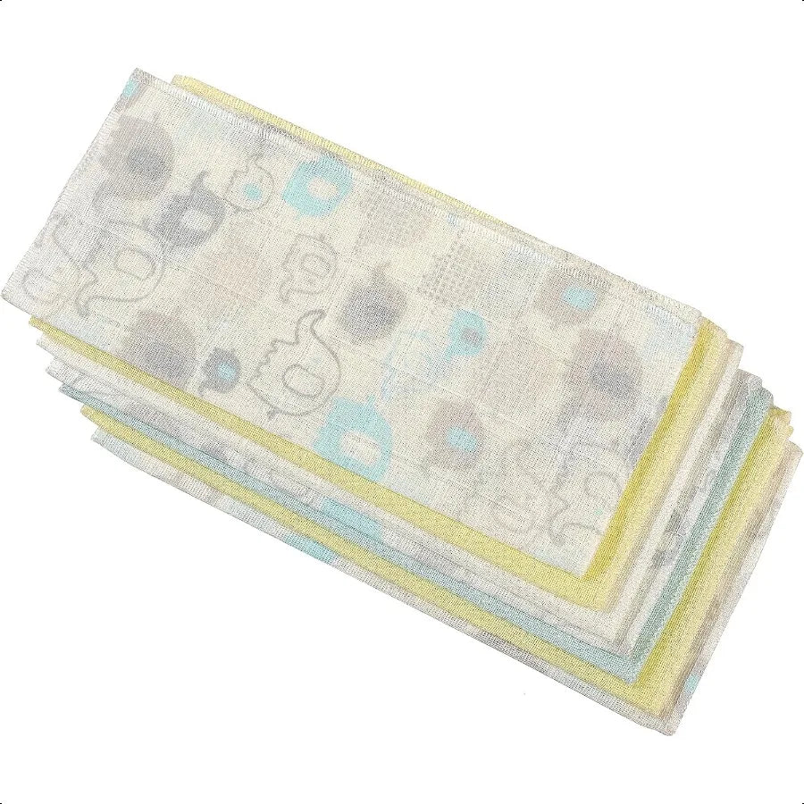 Washcloths 100% Cotton Ultra Soft Absorbent Wipes Newborn Face Towel Pack of 7 Reusable Quick Dry Baby Wipes for Sensitive Skin