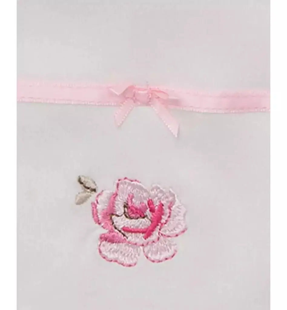 Little Me | Baby Girls Rose Bib and Burp Cloth, 3 Piece Set