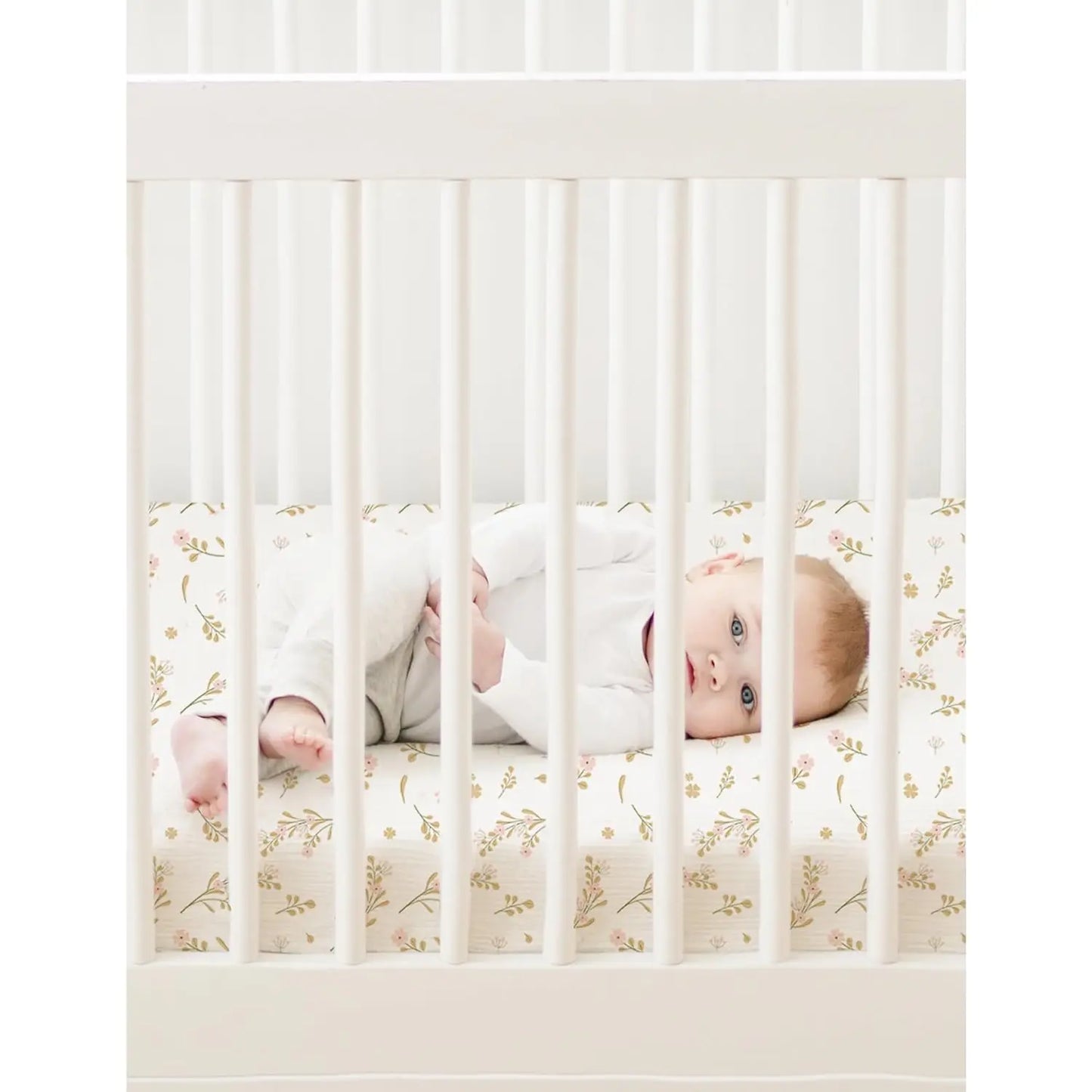 Muslin Mini Crib Sheets, 100% Soft Cotton Pack And Play Sheets For Pack N Play Mattress, Playard Baby Crib Sheets For Baby Girls