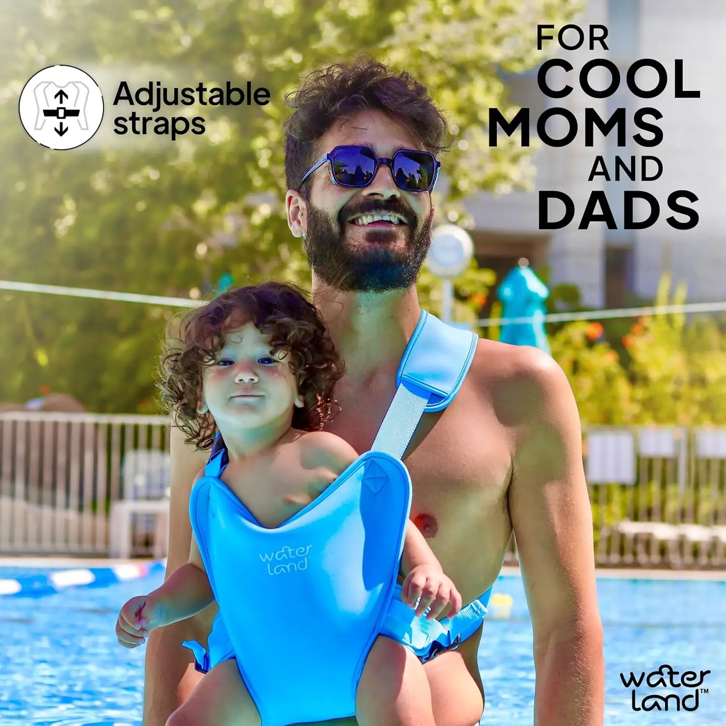 Baby Carrier - Innovative Carrier You Can Use Both In Water & Land - Waterproof Infant Chest Holder With Adjustable Straps,