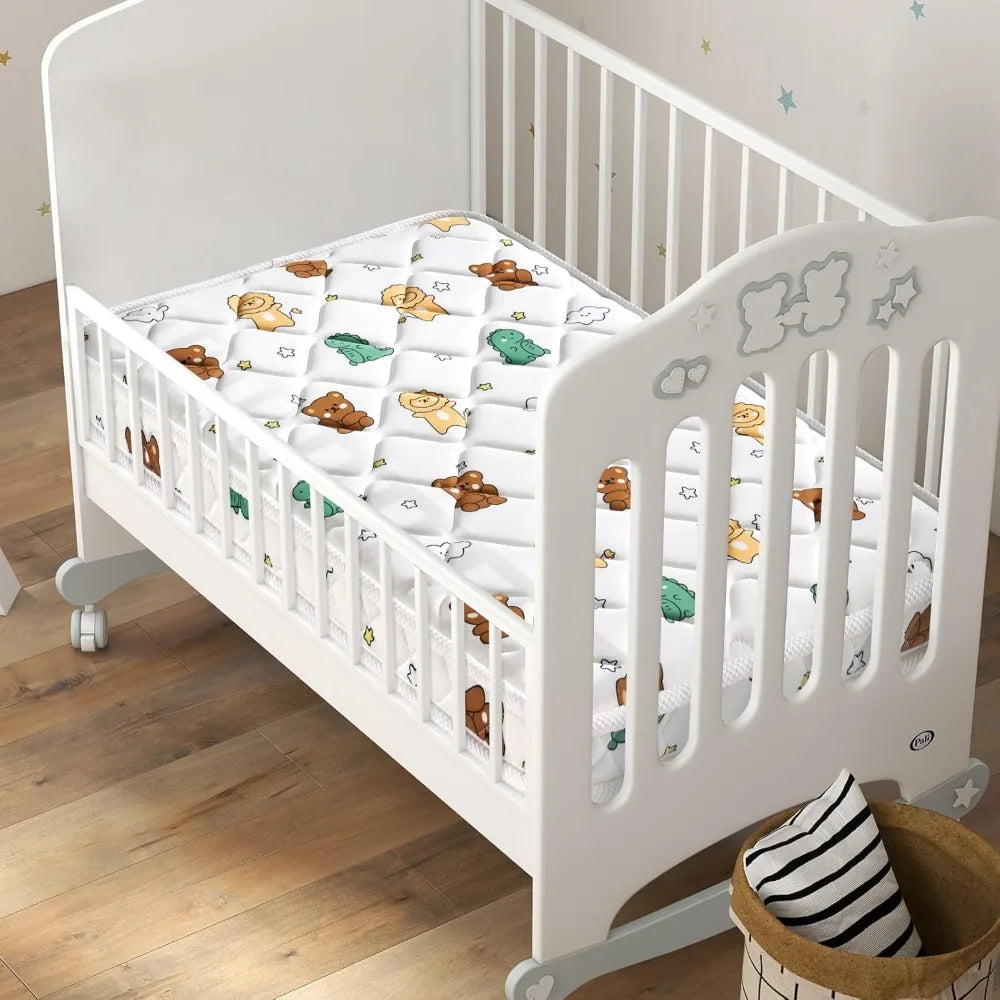 Premium Foam Mini Crib Mattress 38“x24”x4”,Dual Sided with Soft Breathable Fabric,Noiseless and Odorless,Comfortable and Firm