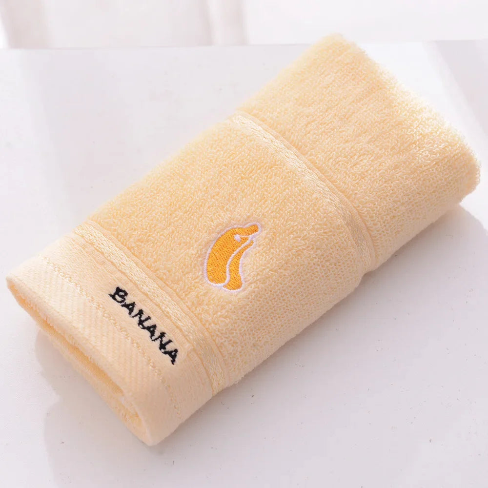 A piece Children's towel cotton cartoon solid color square towel soft absorbent saliva towel for infants and toddlers