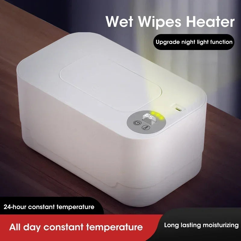 Baby Wet Wipe Heater Warmer with LED Display Wet Towel Dispenser Portable USB Baby Wipe Warmer Napkin Heating Box Home/Car Hand