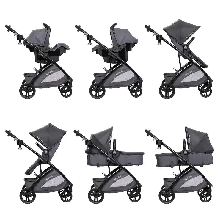 Popular.Switch 6-in-1 Modular Stroller Travel System with EZ-Lift™ PLUS Infant Car Seat, Dash Pink