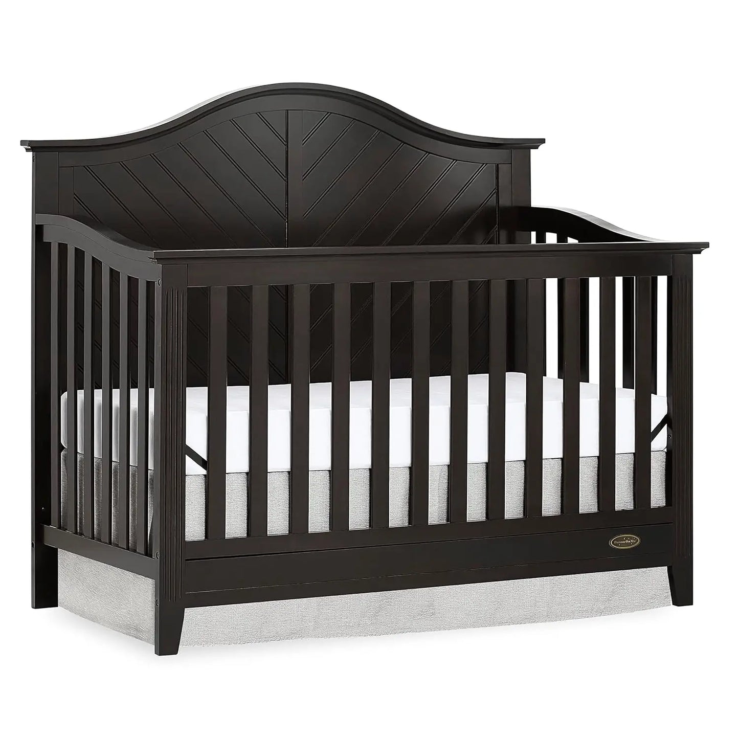 Dream On Me Ella 5-in-1 Full Size Convertible Crib in Pebble Grey, Greenguard Gold Certified