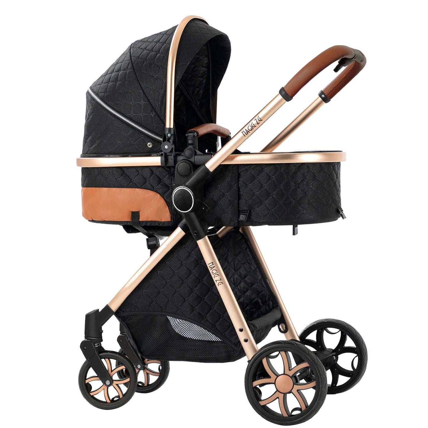 Baby Stroller 3‑in‑1 Travel System Pushchair Lightweight Pram from Birth All‑Terrain Baby Buggy Compact Fold Stroller Summer