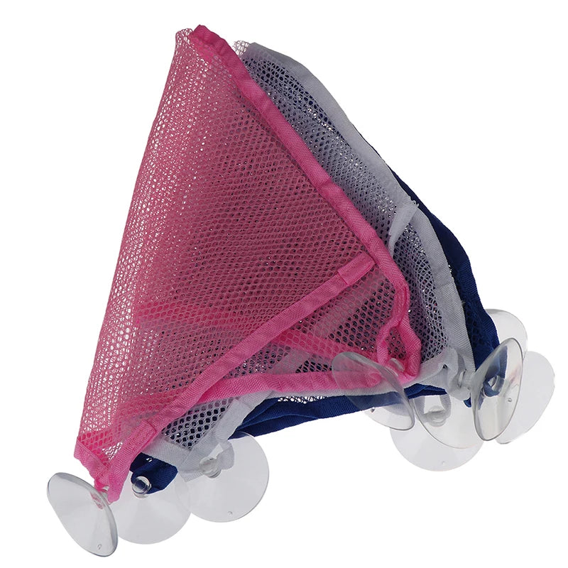 Suction Cup Baby Bath Toys Tidy Storage Mesh Bag Bathroom Hanging Net Organizer