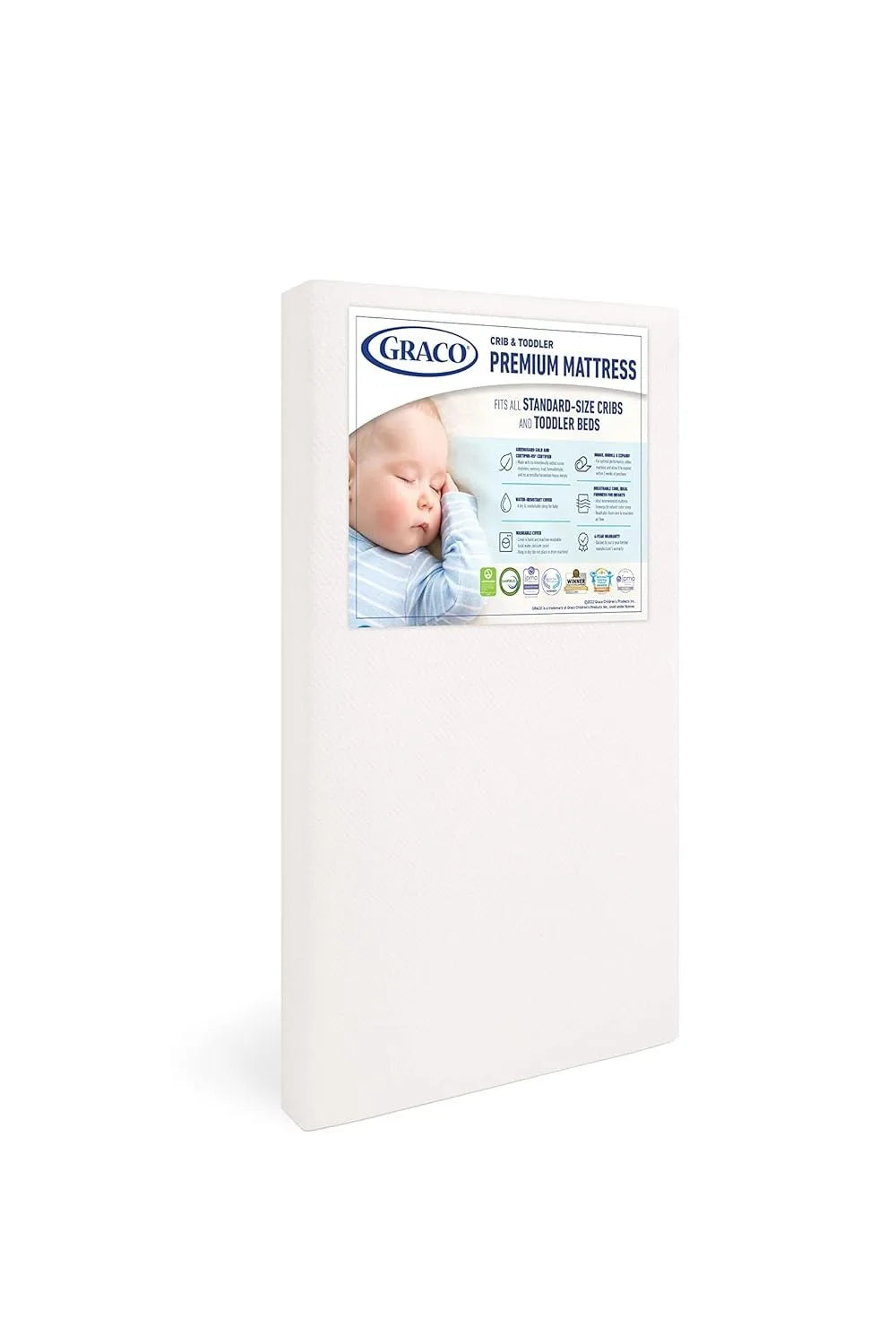 Crib&Toddler Mattress,Fits All Standard Crib & Toddler Beds,Waterproof Sleep Surface, Machine-Washable Outer Cover for Easy Care