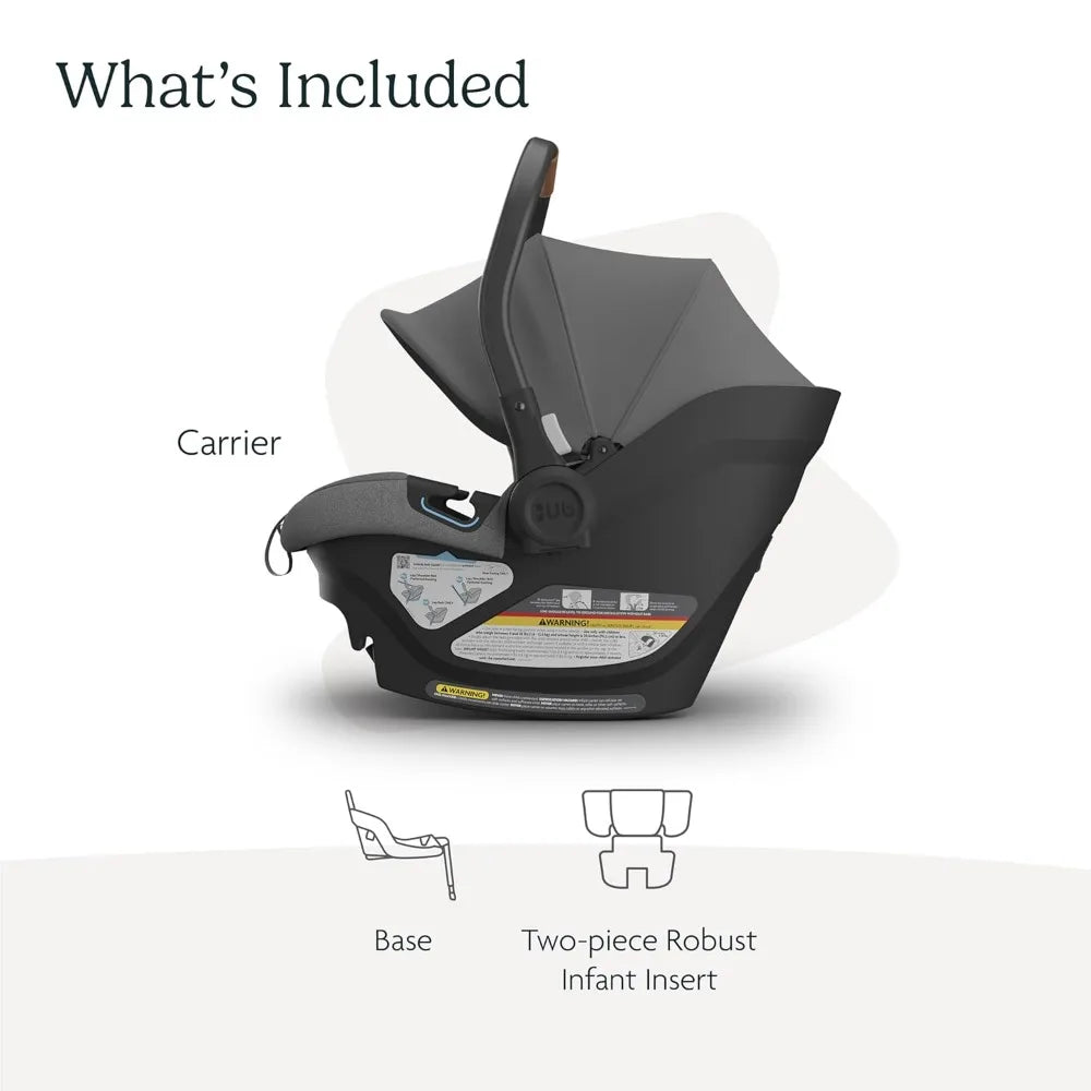 Lightweight Infant Car Seat/Just Under 6 lbs for Easy Portability/Base with Load Leg + Infant Insert Included/Direct