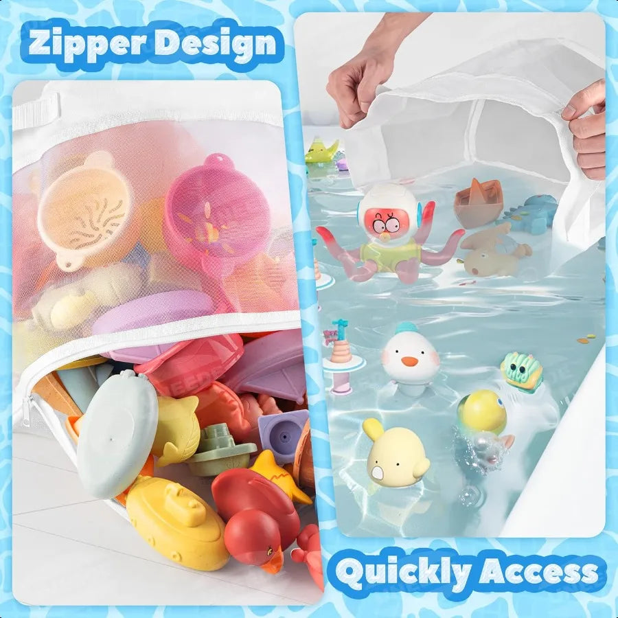 Bath Toy Organizer4 Gallons Bathtub Toy Storage Organizer Quick Access Bath Toy Holder For Bathtub Baby Organizere Quick Dry Ba