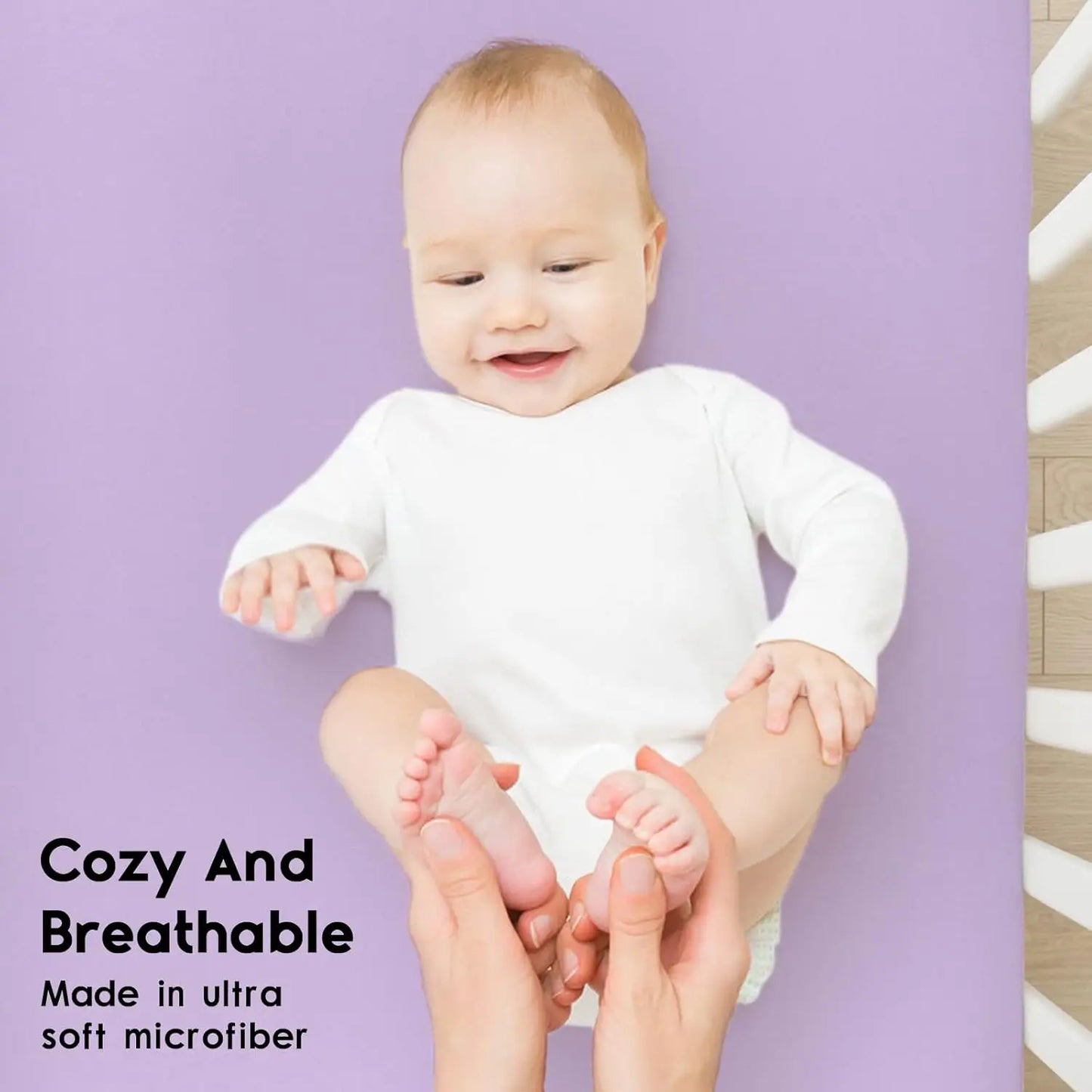 Baby Crib Sheets For Boys Girls, Fitted Crib Sheet 2 Pa For Standard Crib And Toddler Mattress, Super Soft Microfiber Baby