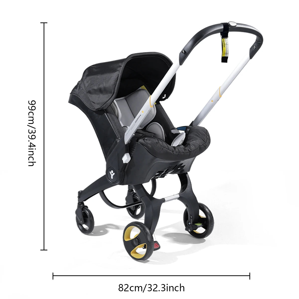Baby stroller, foldable and portable out of the car, can be carried out in both directions, with awning, two-color optional