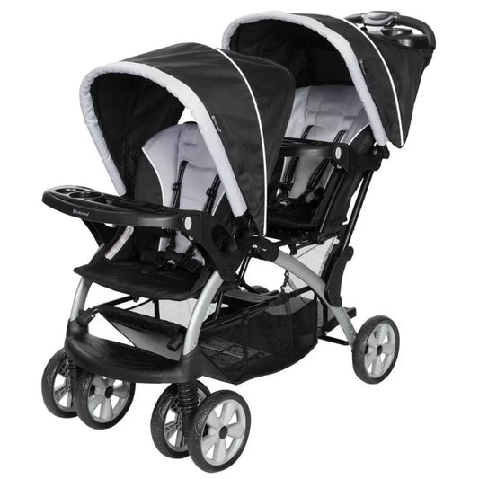 High quality Infant and Toddler Double Stroller & Car Seat Combo, 2 Pc Set, Stormy - Portable and Lightweight Stroller Duo
