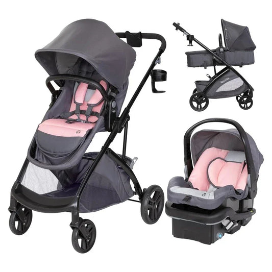 Popular.Switch 6-in-1 Modular Stroller Travel System with EZ-Lift™ PLUS Infant Car Seat, Dash Pink