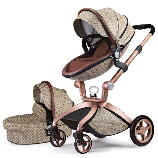 F22 baby stroller 3in1 ,adjustable seat,aluminum frame,solid rubber tires,rain cover,mosquito net,large storage basket